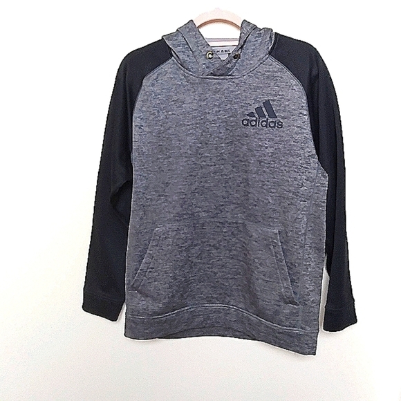 Adidas Team Issue Gray and Black Climawarm Fleece Lined Hoodie Size Medium - Picture 2 of 12